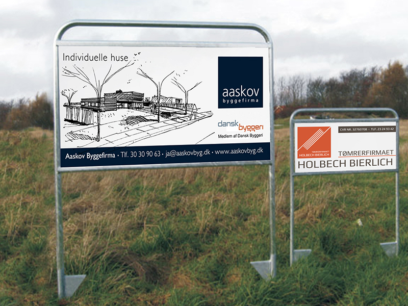 Byggepladsskilte – stander
