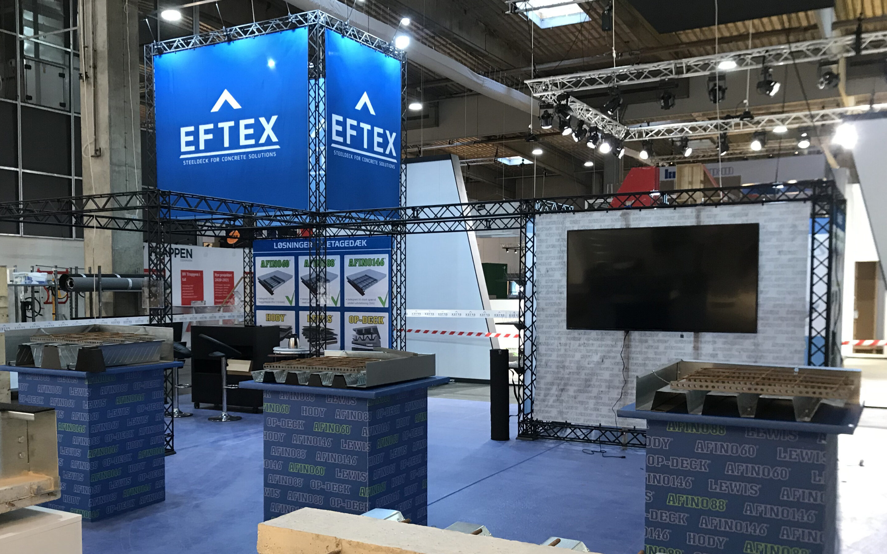 EFTEX messestand – Mulvad Skilte